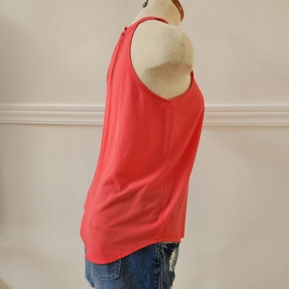 Blue Pepper Women's Sleeveless High Neck Pleated Cami Top size Medium - Picture 5 of 11